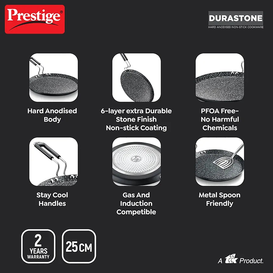 PRESTIGE TAWA 37567 OMNI HA WIT STONE NSTK 250MM PRESTIGE TAWA 37567 OMNI HA WIT STONE NSTK 250MM